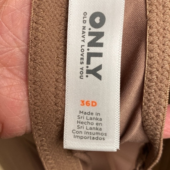 NWT Old navy bra NO UNDERWIRE lightly padded adjustable 3 clasp Cocoa 36D - Picture 5 of 5